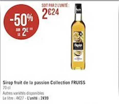 Sirop Fruit De La Passion Collection Fruiss