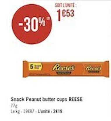 snack peanut butter cups reese