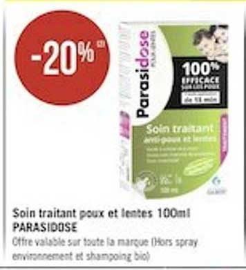 soin traitant poux et lentes 100 ml parasidose