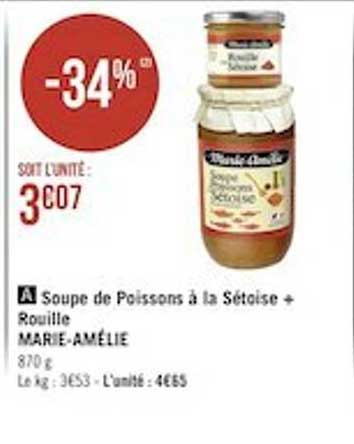 soupe de poissons à la sétoise + rouille marie-amélie