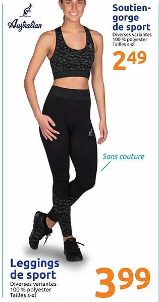 soutien gorge de sport, leggings de sport