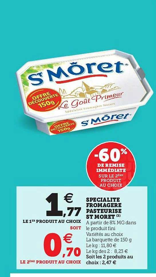 spécialité fromagère pasteurisé st môret