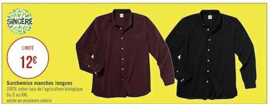 surchemise manches longues sincère
