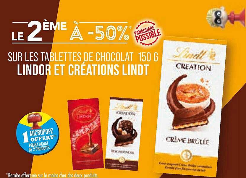 Tablettes De Chocolat 150 G Lindor Et Créations Lindt