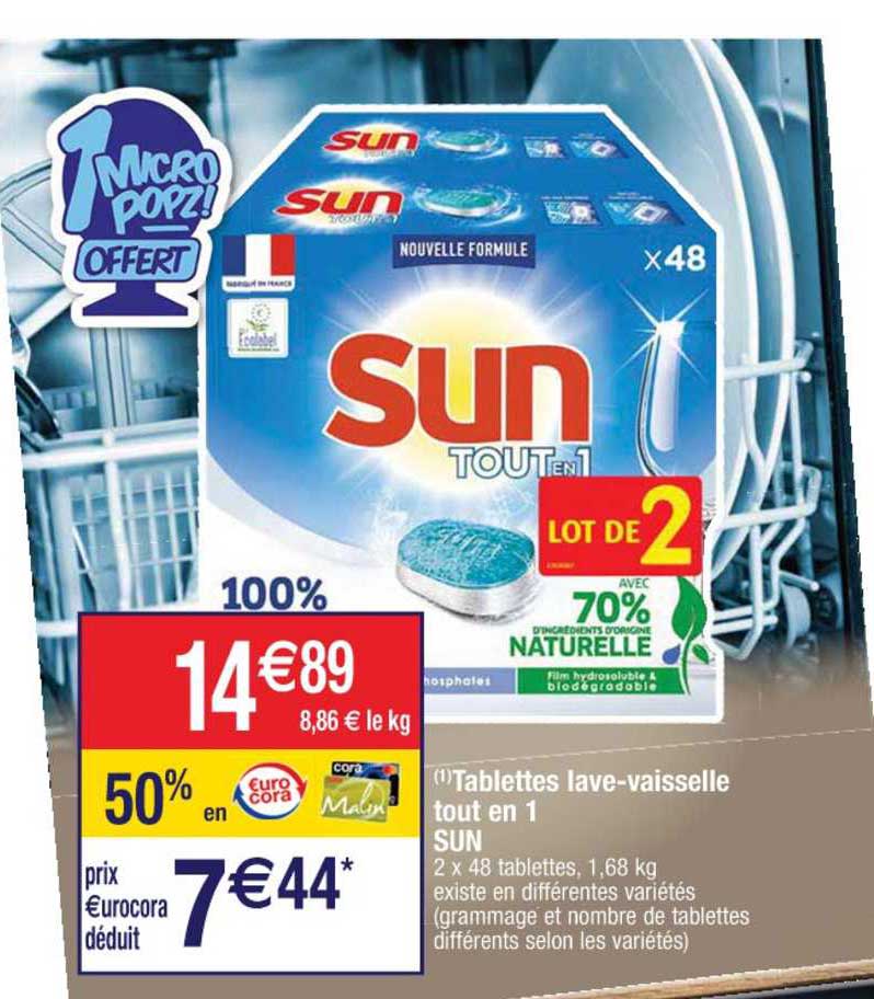 Tablettes Lave-vaisselle Tout En 1 Sun