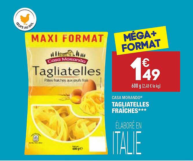 Tagliatelles Fraîches Casa Morando