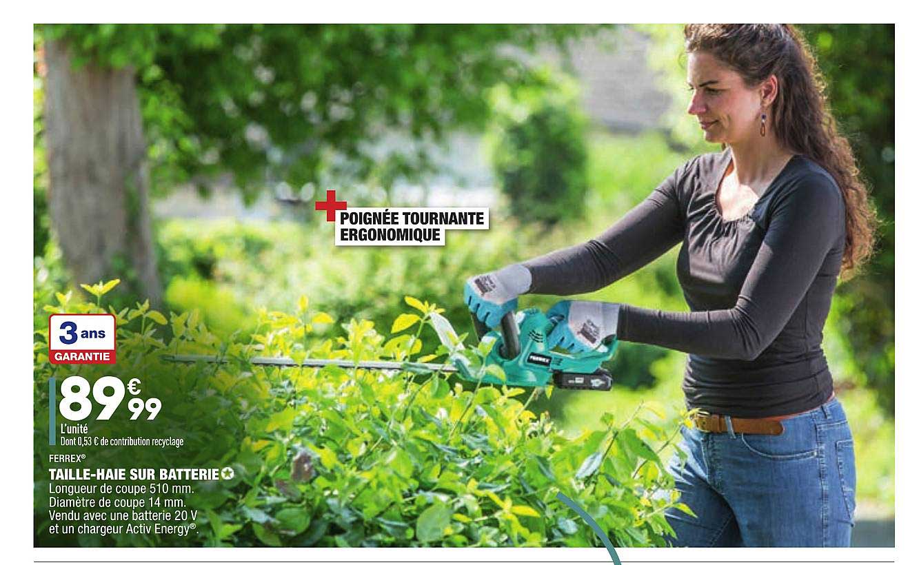 taille-haie sur batterie ferrex