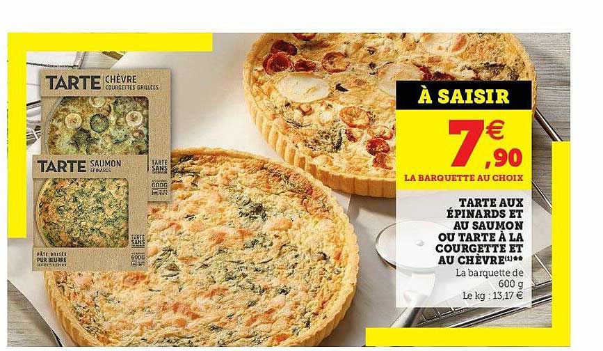 Tarte Aux épinard Et Au Saumon Ou Tarte à La Courgette Et Au Chèvre