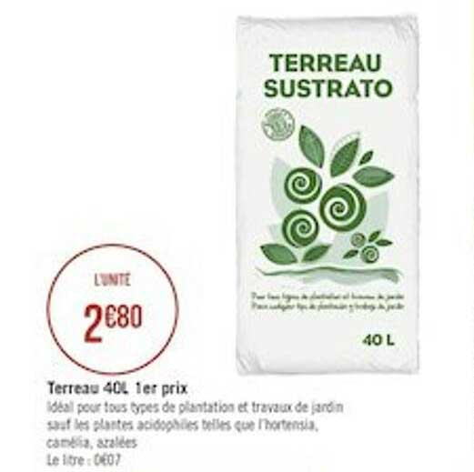 terreau 40 l 1er prix