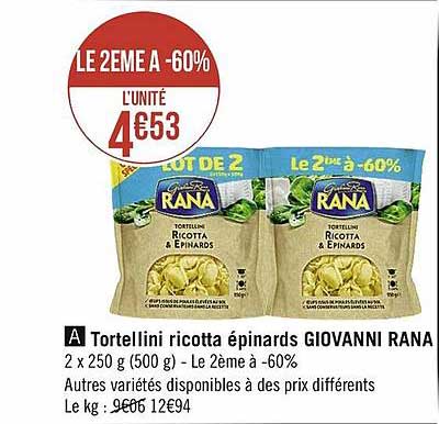 tortellini ricotta épinards giovanni rana