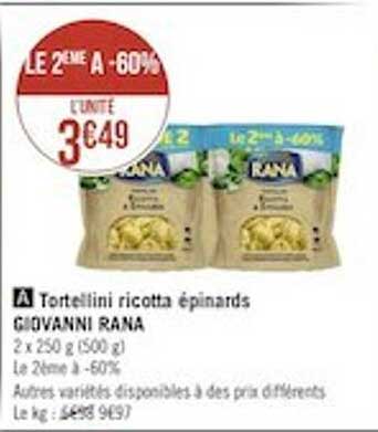 tortellini ricotta épinards giovanni rana