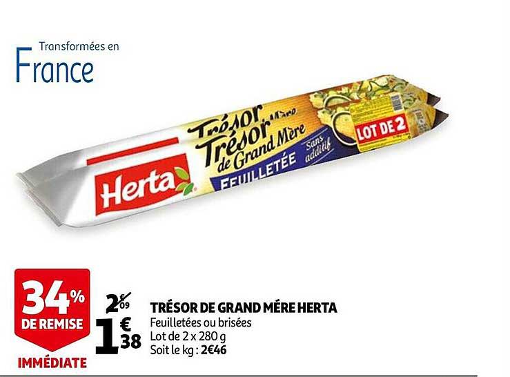 trésor de grand mére herta 34% de remise immédiate