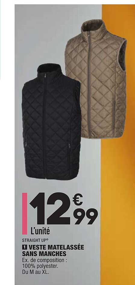 veste matelassée sans manches straight up