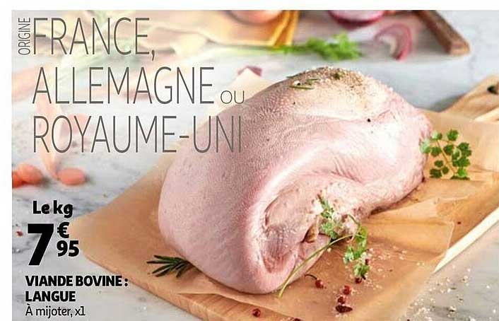 Viande Bovine : Langue