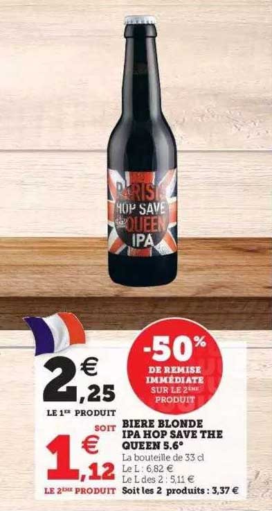 bière blonde ipa hop save the queen 5.6°