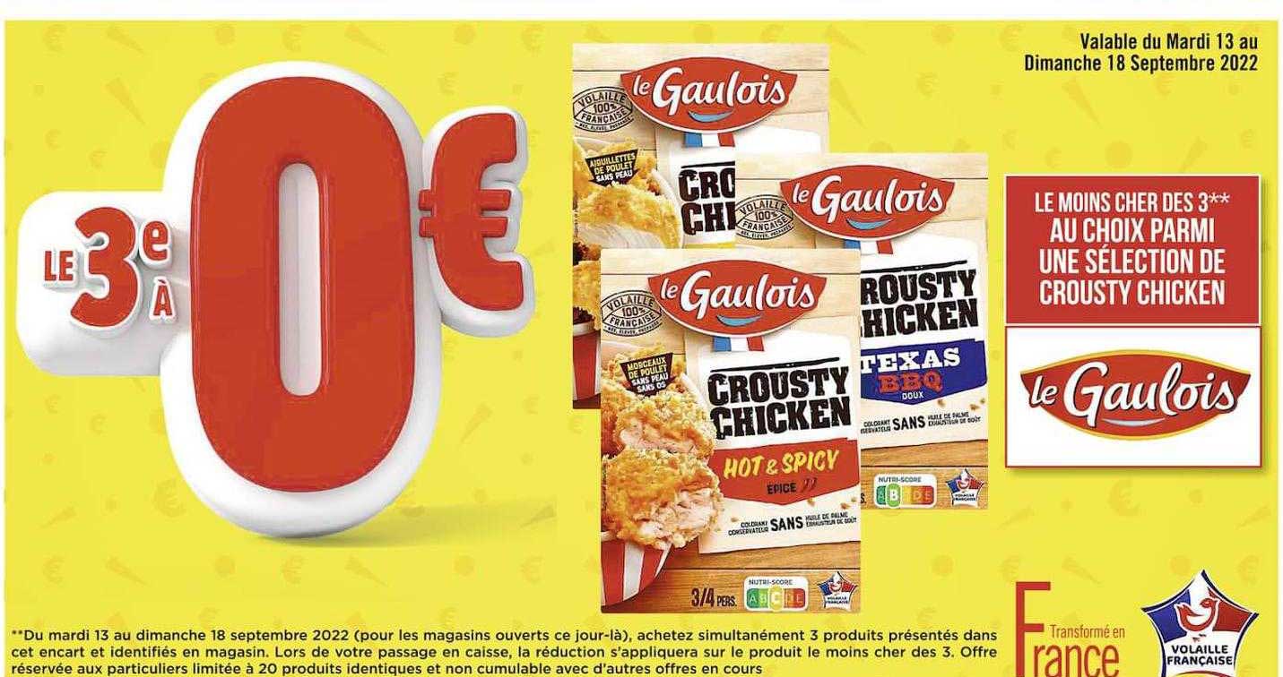 crousty chicken le gaulois
