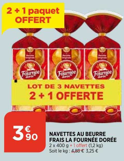 navettes au beurre frais la fournée dorée