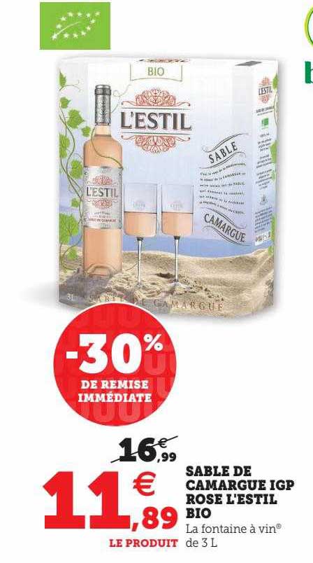 Sable De Camargue Igp Rose L'estil Bio