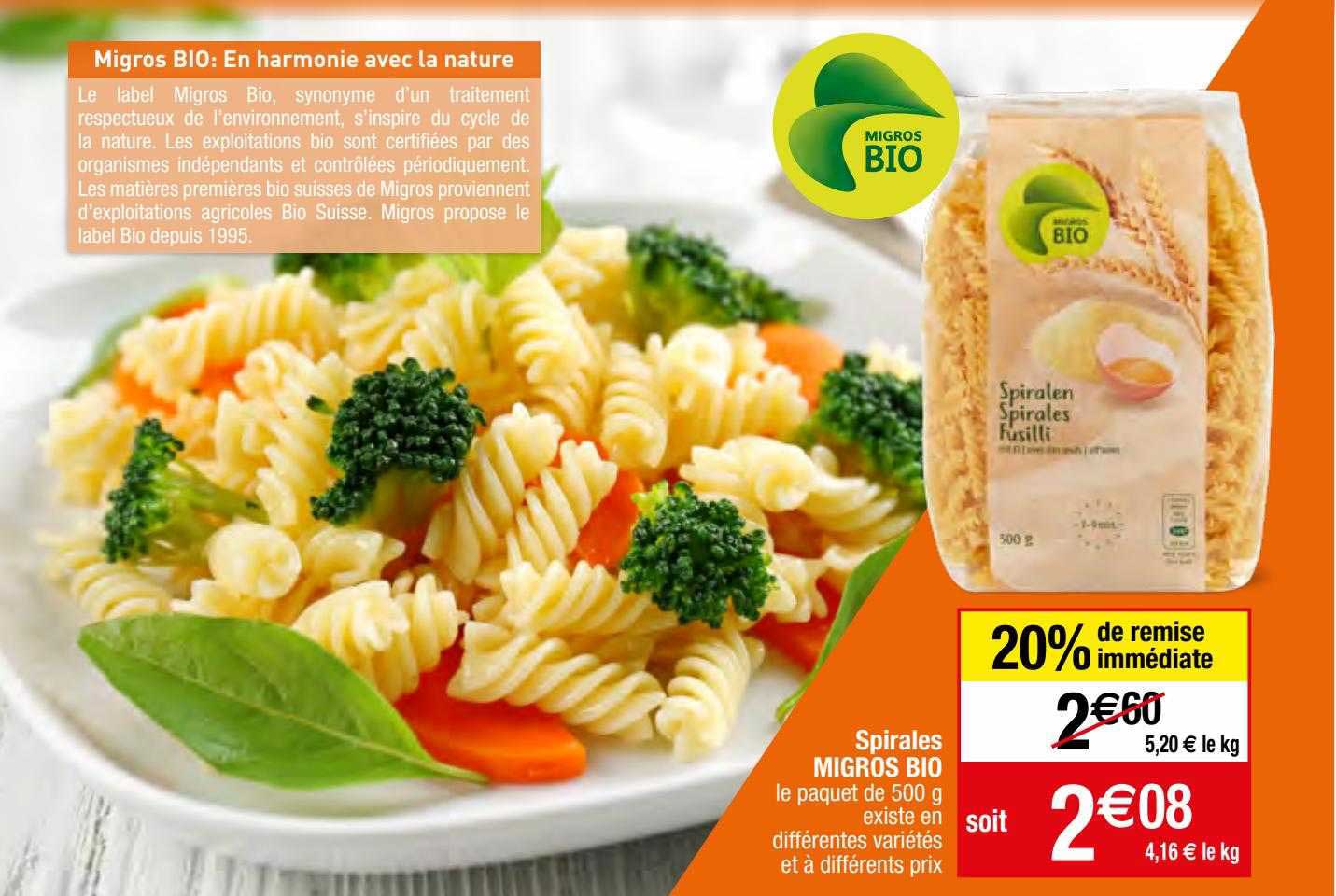 spirales migros bio