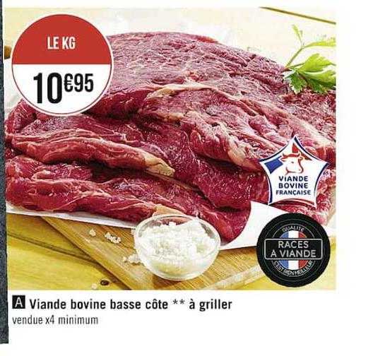 viande bovine basse côte**à griller