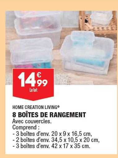 8 Boîtes De Rangement Home Creation Living