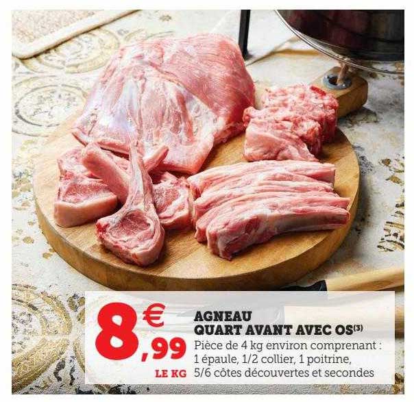 agneau quart avant avec os