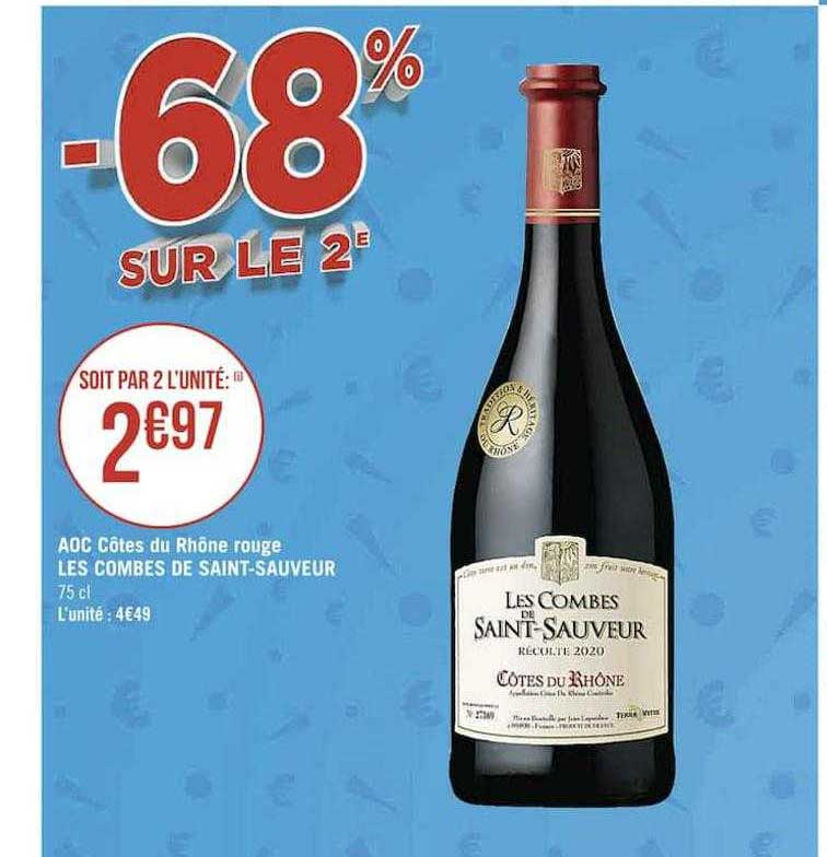 aoc côtes du rhône rouge les combes de saint-sauveur