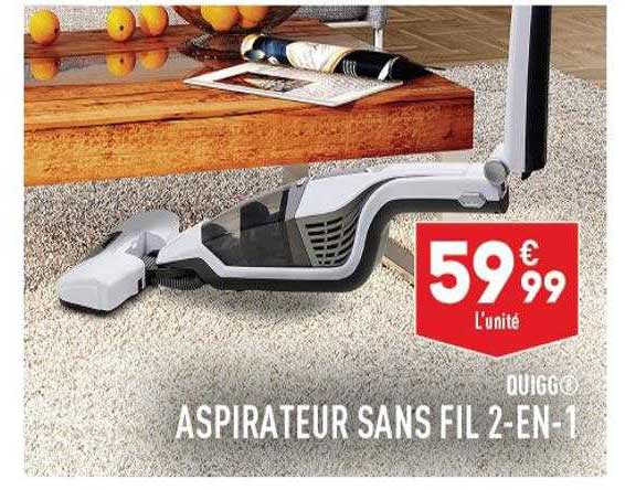aspirateur sans fil 2-en-1 quigg
