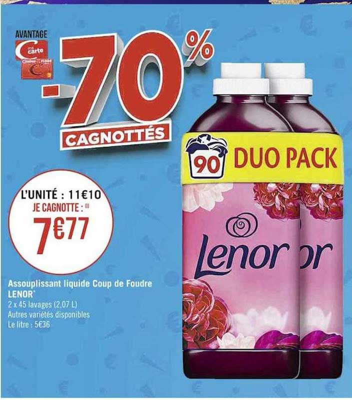 assouplissant liquide coup de foudre lenor