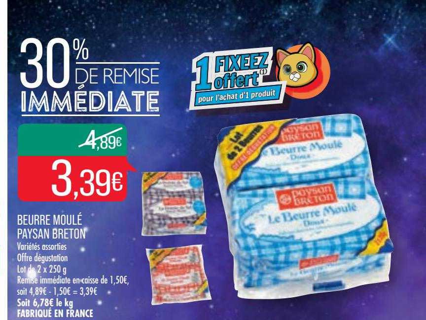 beurre moulé paysan breton