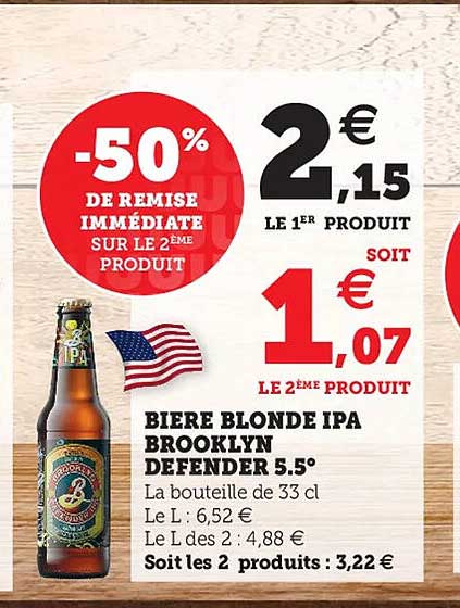 bière blonde ipa brooklyn defender 5.5°