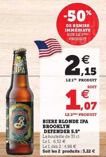 bière blonde ipa brooklyn defender 5.5°