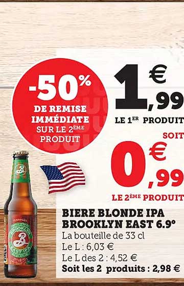 bière blonde ipa brooklyn east 6.9°