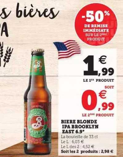 bière blonde ipa brooklyn east 6.9°