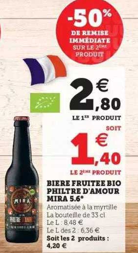 bière fruitée bio philtre d'amour mira 5.6°