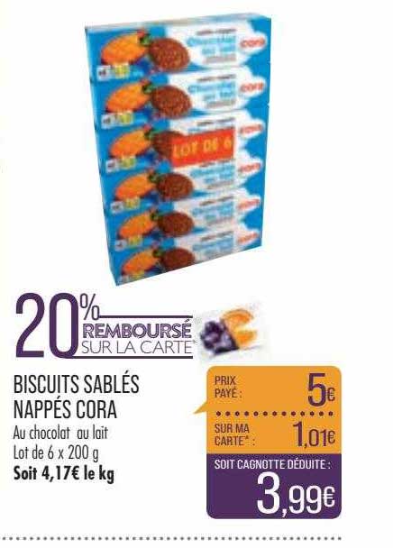 Biscuits Sablés Nappés Cora