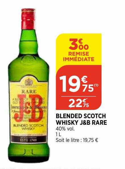 Blended Scotch Whisky J&b Rare