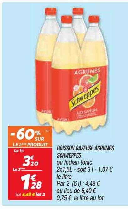 Boisson Gazeuse Agrumes Schweppes