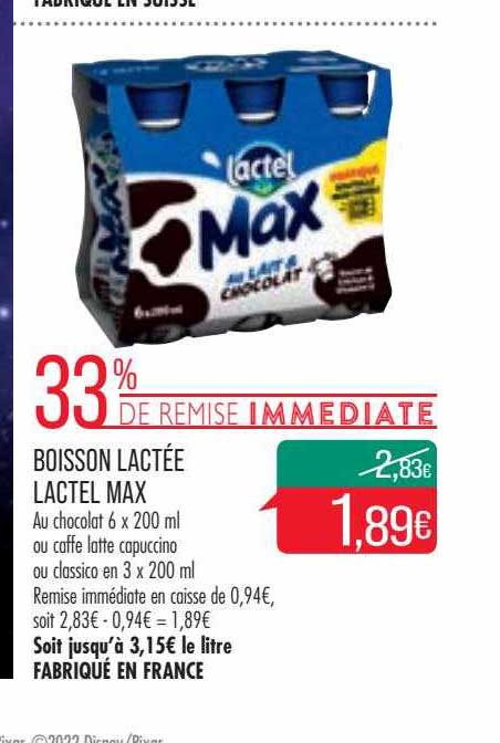 boisson lactée lactel max