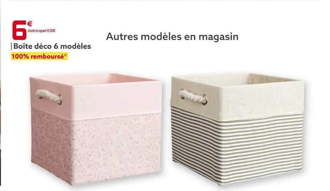 boîte déco 6 modèles