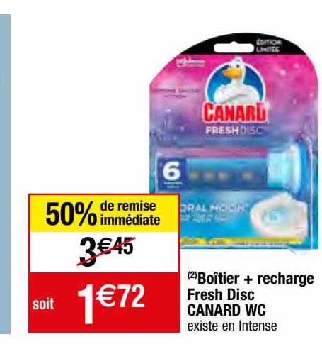 boîtier + recharge fresh disc canard wc
