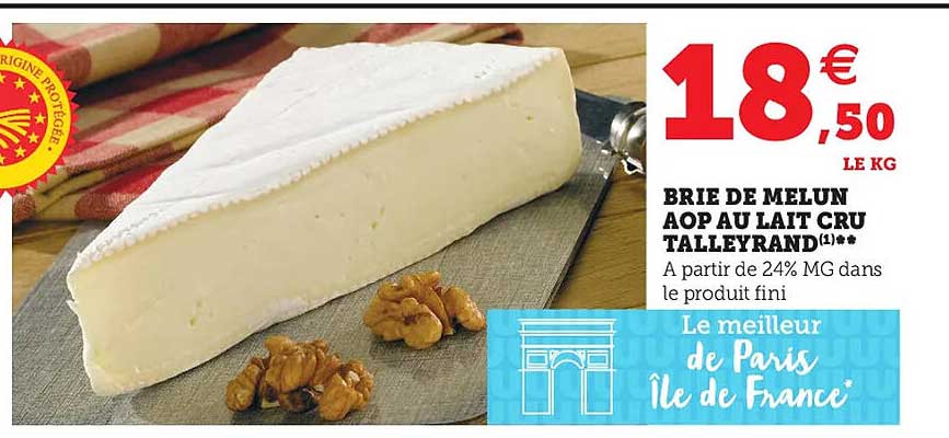 brie de melun aop au lait cru talleyrand