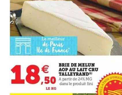 brie de melun aop au lait cru talleyrand
