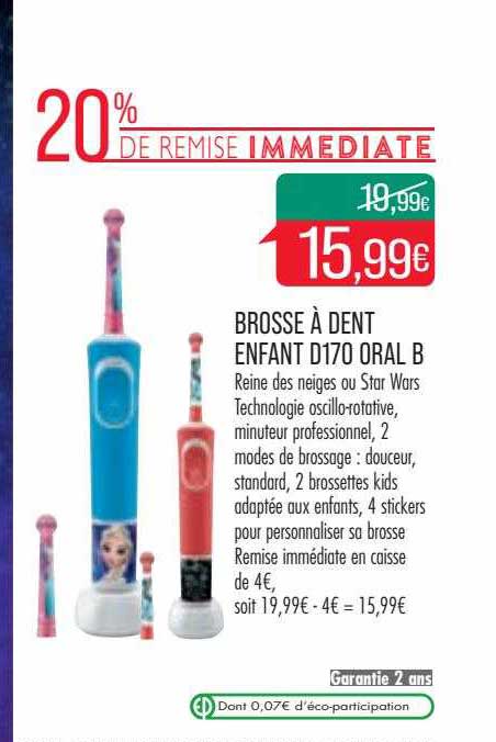 brosse à dent enfant d170 oral b