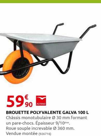 brouette polyvalente galva 100 l