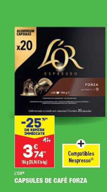 Capsules De Café Forza L'or