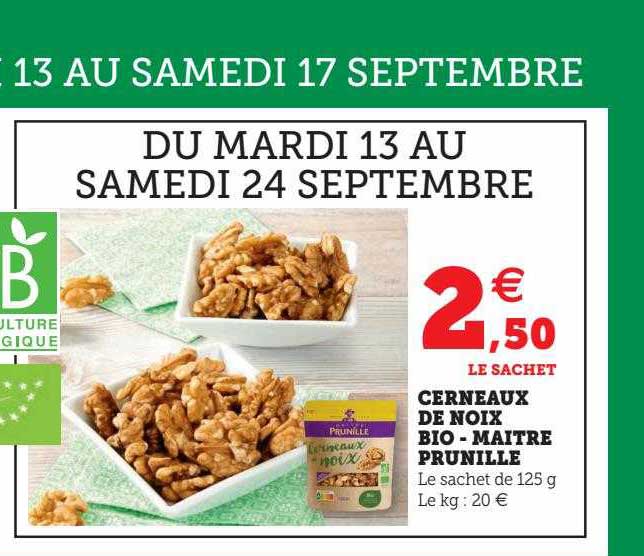 cerneaux de noix bio - maître prunille