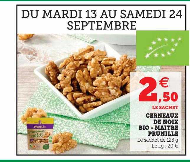cerneaux de noix bio - maître prunille