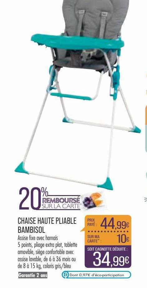 Chaise Haute Pliable Bambisol