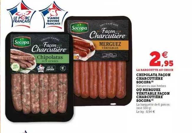 chipolata façon charcutière socopa ou marguez véritable façon charcutière socopa